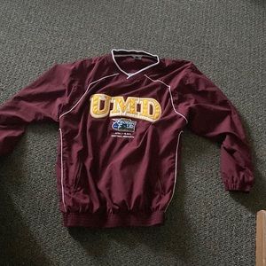Large frozen four fleece sweater
